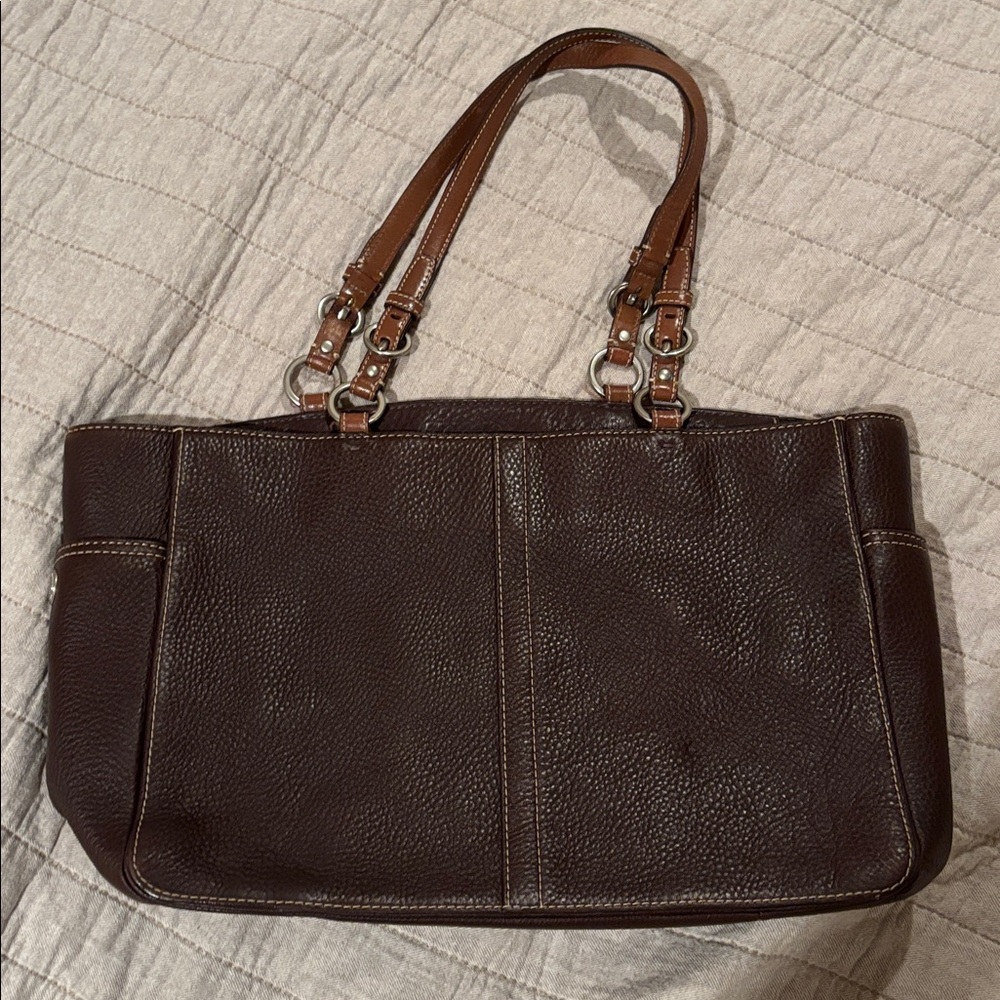 Coach Brown Leather Tote Bag